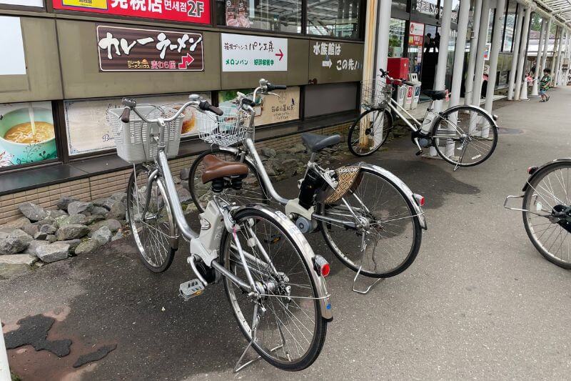 九頭龍神社へは自転車