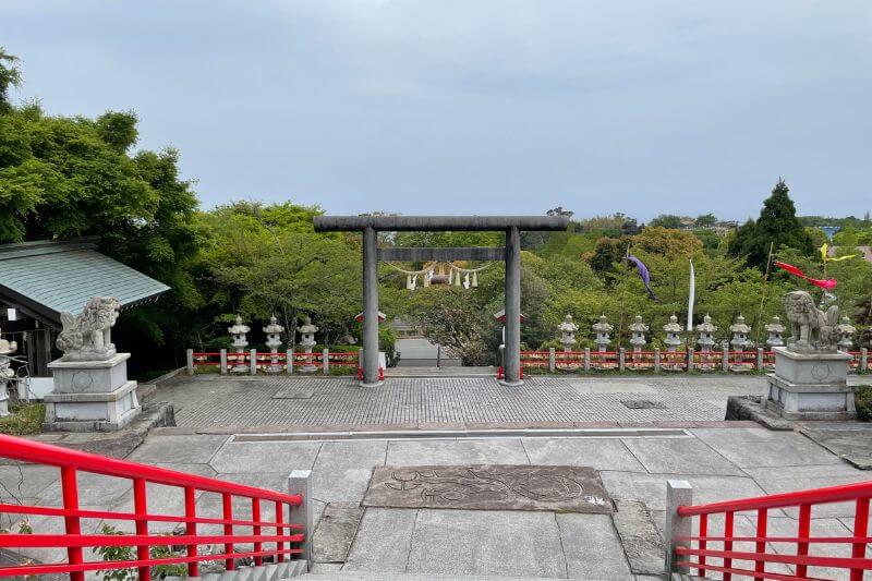 神祇大社の本殿からの景色