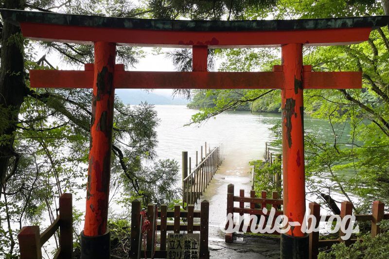 芦ノ湖に近い九頭龍神社本宮の鳥居